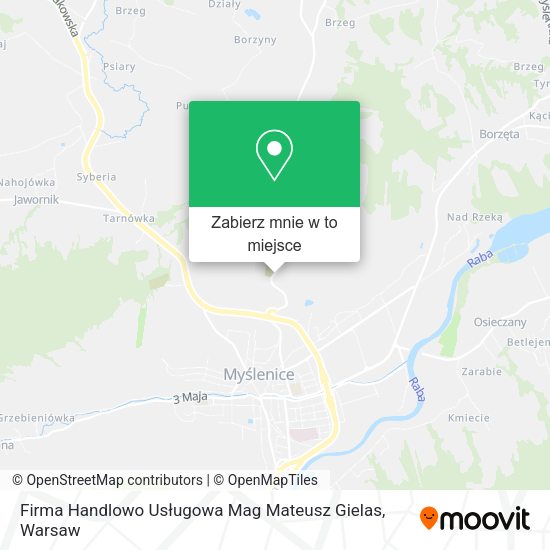 Mapa Firma Handlowo Usługowa Mag Mateusz Gielas