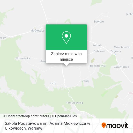 Mapa Szkoła Podstawowa im. Adama Mickiewicza w Ujkowicach