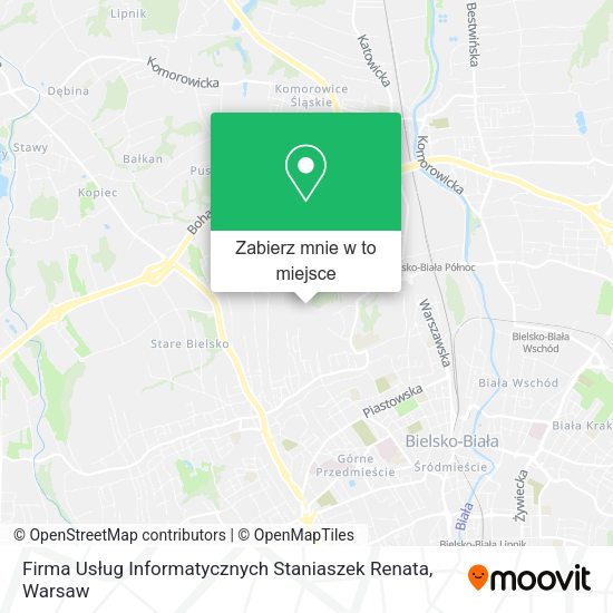 Mapa Firma Usług Informatycznych Staniaszek Renata