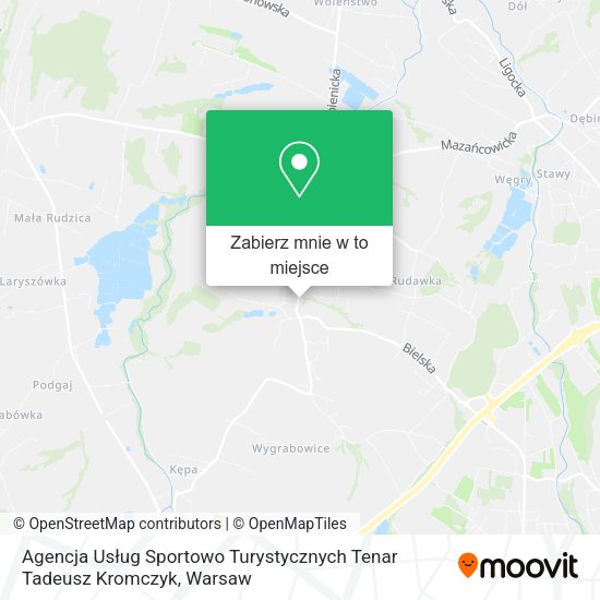 Mapa Agencja Usług Sportowo Turystycznych Tenar Tadeusz Kromczyk