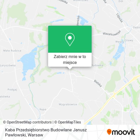 Mapa Kaba Przedsiębiorstwo Budowlane Janusz Pawłowski