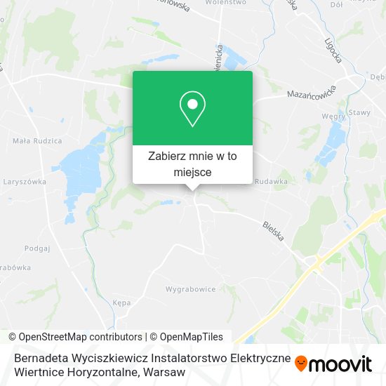 Mapa Bernadeta Wyciszkiewicz Instalatorstwo Elektryczne Wiertnice Horyzontalne