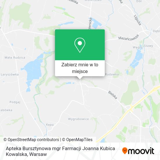 Mapa Apteka Bursztynowa mgr Farmacji Joanna Kubica Kowalska