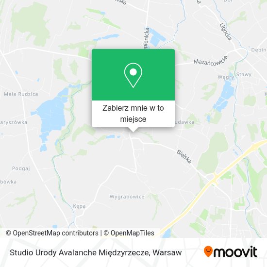 Mapa Studio Urody Avalanche Międzyrzecze