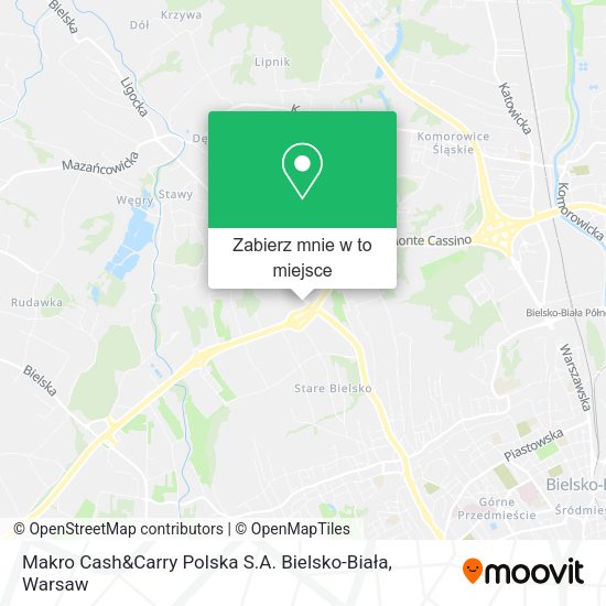 Mapa Makro Cash&Carry Polska S.A. Bielsko-Biała