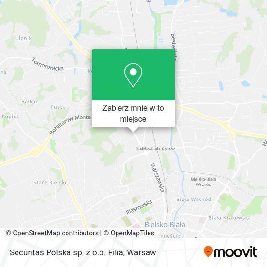 Mapa Securitas Polska sp. z o.o. Filia