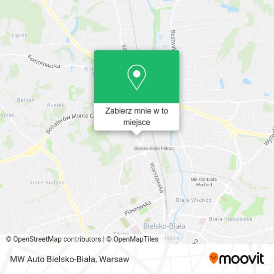 Mapa MW Auto Bielsko-Biała