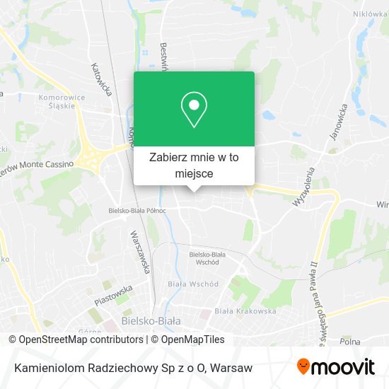 Mapa Kamieniolom Radziechowy Sp z o O