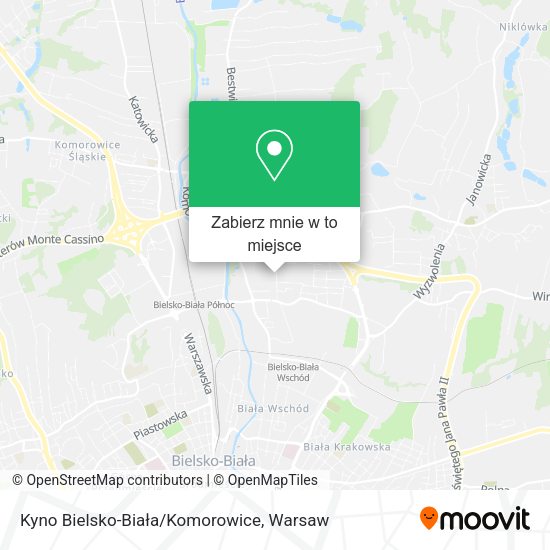 Mapa Kyno Bielsko-Biała/Komorowice