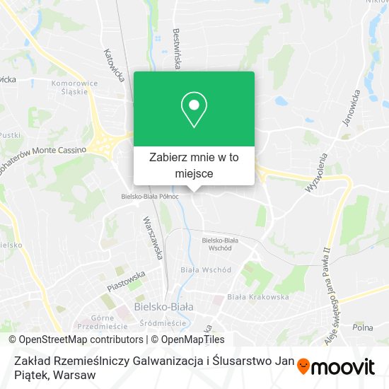 Mapa Zakład Rzemieślniczy Galwanizacja i Ślusarstwo Jan Piątek