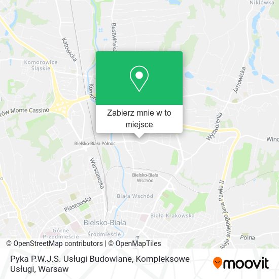 Mapa Pyka P.W.J.S. Usługi Budowlane, Kompleksowe Usługi