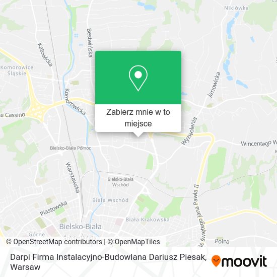 Mapa Darpi Firma Instalacyjno-Budowlana Dariusz Piesak