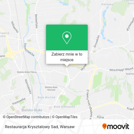 Mapa Restauracja Krysztalowy Sad