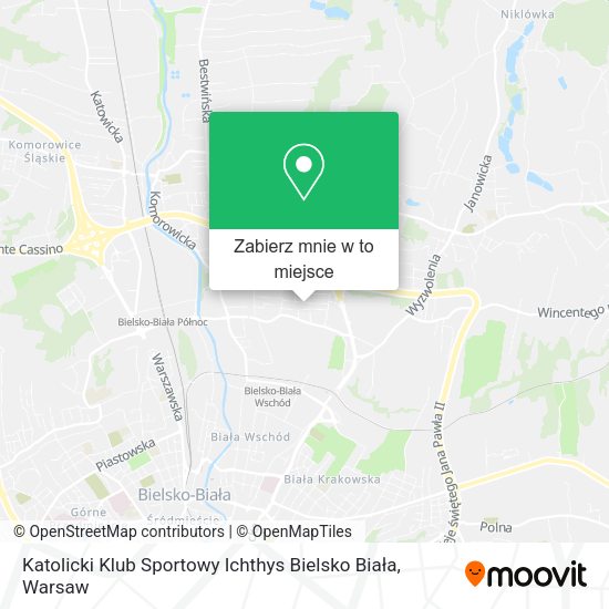 Mapa Katolicki Klub Sportowy Ichthys Bielsko Biała