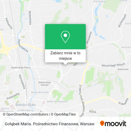 Mapa Gołąbek Maria. Pośrednictwo Finansowe