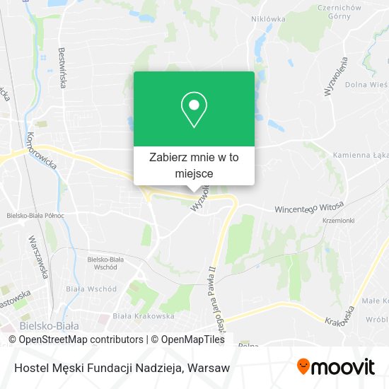 Mapa Hostel Męski Fundacji Nadzieja