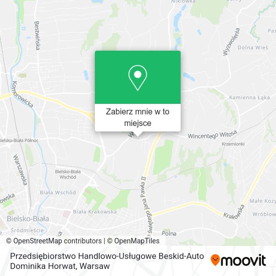 Mapa Przedsiębiorstwo Handlowo-Usługowe Beskid-Auto Dominika Horwat