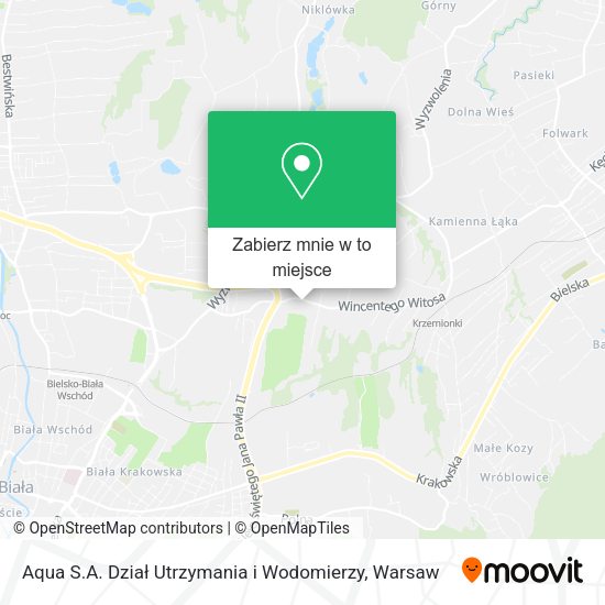 Mapa Aqua S.A. Dział Utrzymania i Wodomierzy