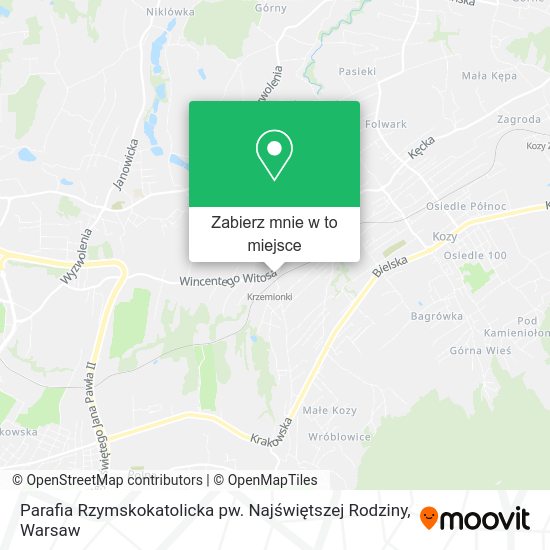 Mapa Parafia Rzymskokatolicka pw. Najświętszej Rodziny