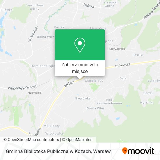 Mapa Gminna Biblioteka Publiczna w Kozach