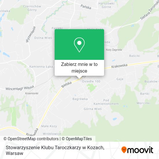 Mapa Stowarzyszenie Klubu Taroczkarzy w Kozach