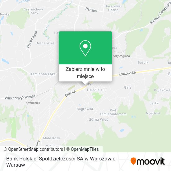 Mapa Bank Polskiej Spoldzielczosci SA w Warszawie