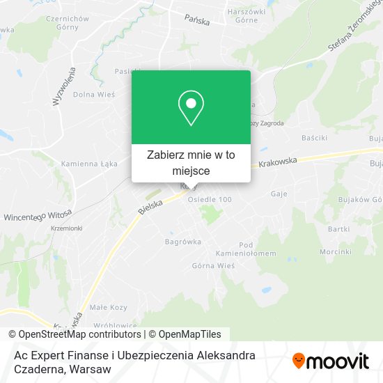 Mapa Ac Expert Finanse i Ubezpieczenia Aleksandra Czaderna