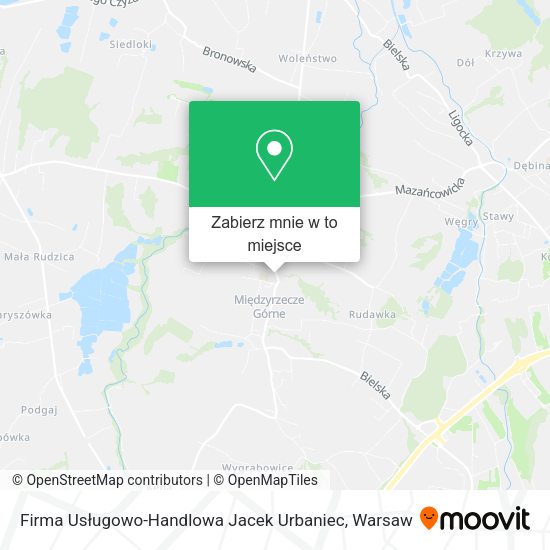 Mapa Firma Usługowo-Handlowa Jacek Urbaniec