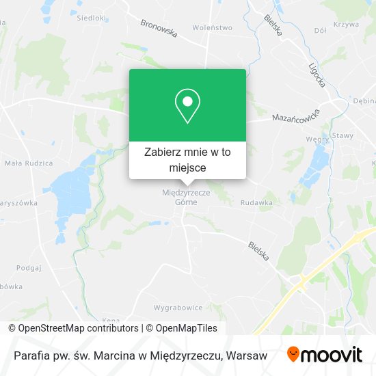 Mapa Parafia pw. św. Marcina w Międzyrzeczu