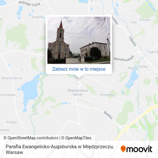 Mapa Parafia Ewangelicko-Augsburska w Międzyrzeczu