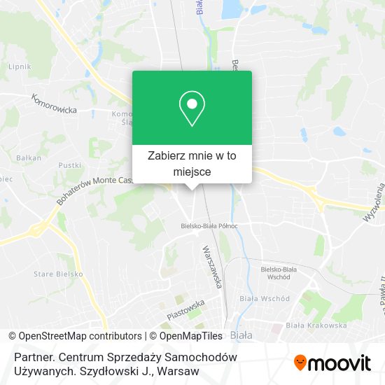 Mapa Partner. Centrum Sprzedaży Samochodów Używanych. Szydłowski J.