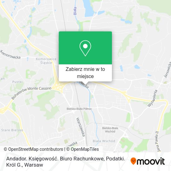 Mapa Andador. Księgowość. Biuro Rachunkowe, Podatki. Król G.