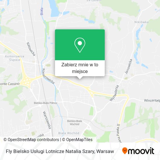 Mapa Fly Bielsko Usługi Lotnicze Natalia Szary