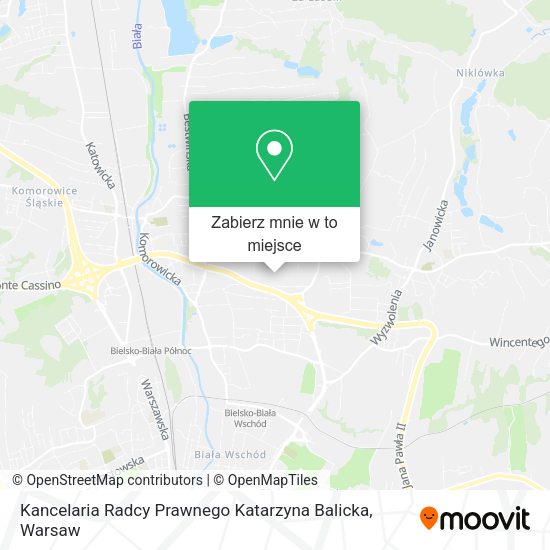 Mapa Kancelaria Radcy Prawnego Katarzyna Balicka