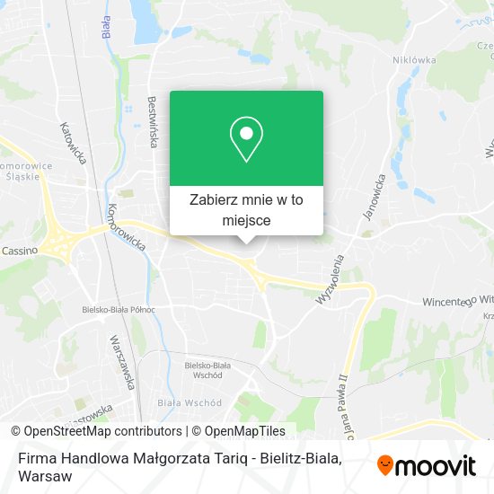 Mapa Firma Handlowa Małgorzata Tariq - Bielitz-Biala