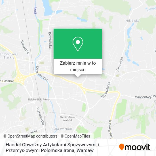 Mapa Handel Obwoźny Artykułami Spożywczymi i Przemysłowymi Połomska Irena