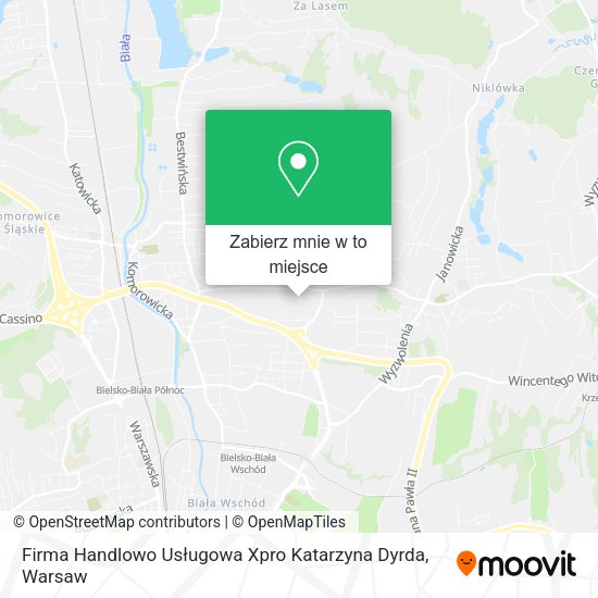 Mapa Firma Handlowo Usługowa Xpro Katarzyna Dyrda