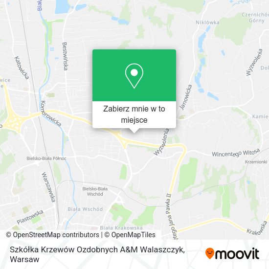 Mapa Szkółka Krzewów Ozdobnych A&M Walaszczyk