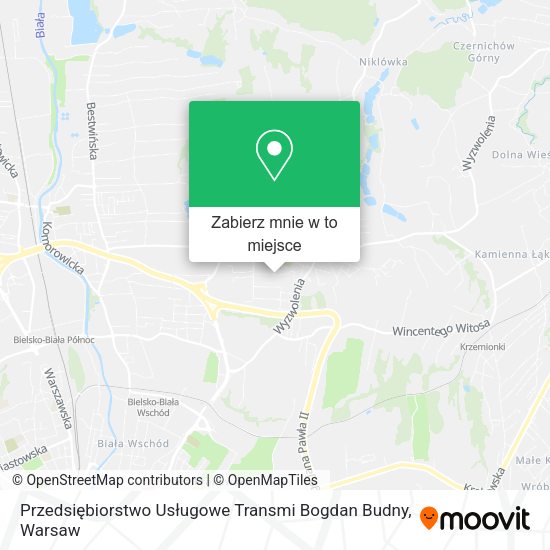 Mapa Przedsiębiorstwo Usługowe Transmi Bogdan Budny