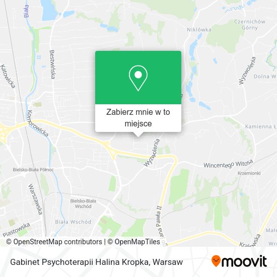 Mapa Gabinet Psychoterapii Halina Kropka