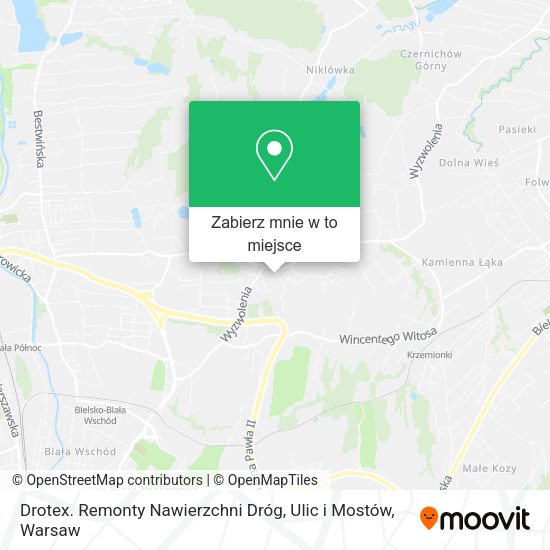 Mapa Drotex. Remonty Nawierzchni Dróg, Ulic i Mostów