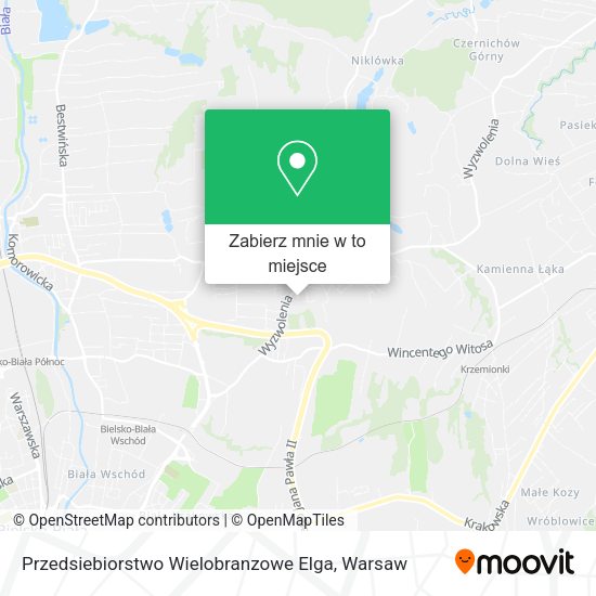 Mapa Przedsiebiorstwo Wielobranzowe Elga