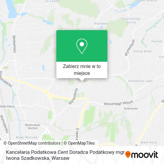 Mapa Kancelaria Podatkowa Cent Doradca Podatkowy mgr Iwona Szadkowska