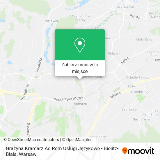 Mapa Grażyna Kramarz Ad Rem Usługi Językowe - Bielitz-Biala