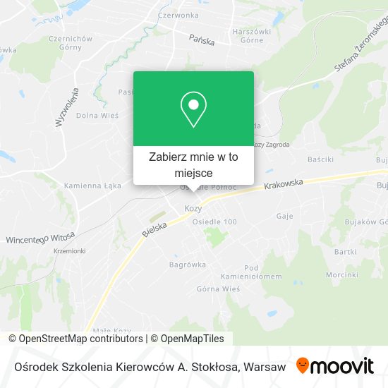 Mapa Ośrodek Szkolenia Kierowców A. Stokłosa