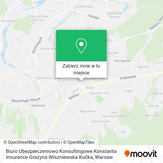 Mapa Biuro Ubezpieczeniowo Konsultingowe Konstanta Insurance Grażyna Wiszniewska Kućka