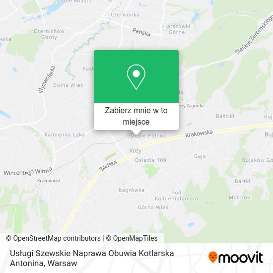 Mapa Usługi Szewskie Naprawa Obuwia Kotlarska Antonina