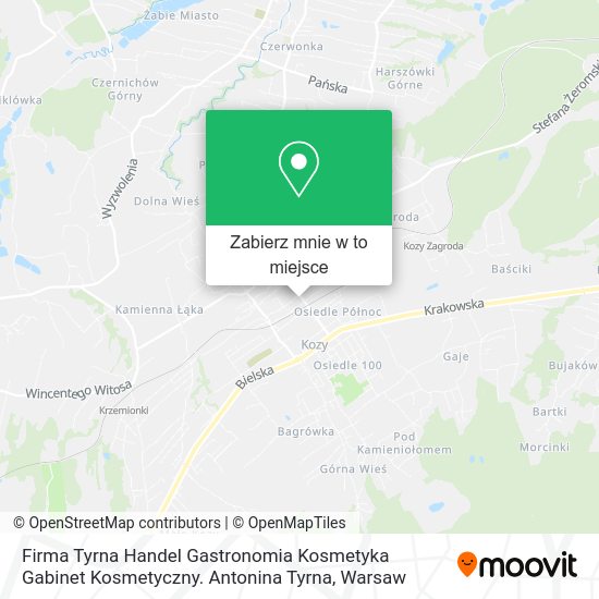 Mapa Firma Tyrna Handel Gastronomia Kosmetyka Gabinet Kosmetyczny. Antonina Tyrna