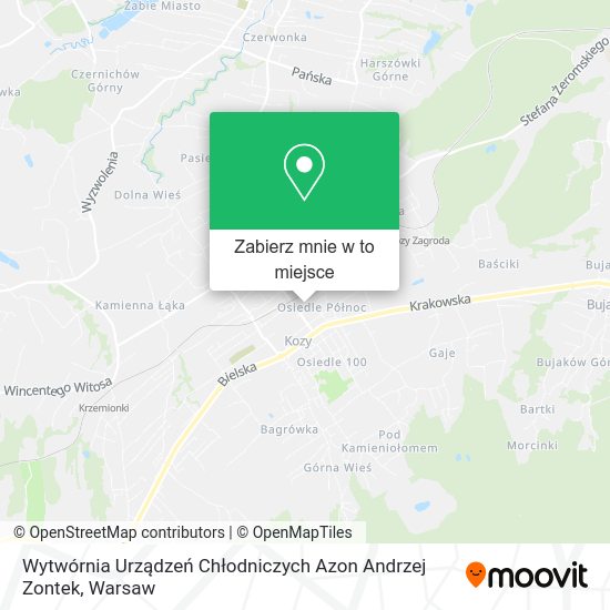 Mapa Wytwórnia Urządzeń Chłodniczych Azon Andrzej Zontek