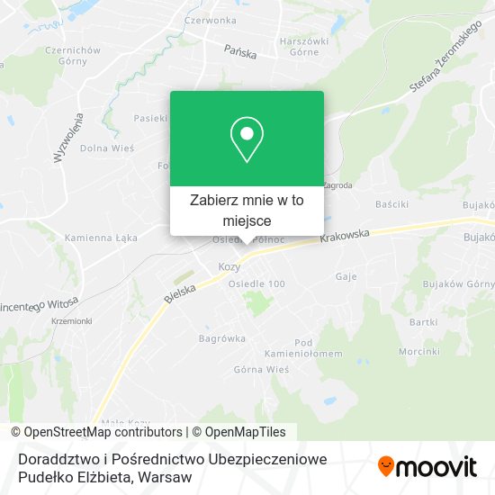 Mapa Doraddztwo i Pośrednictwo Ubezpieczeniowe Pudełko Elżbieta